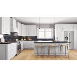 Home Decorators Collection Grayson Pacific White Plywood Shaker Stock Assembled Wall Kitchen Cabinet Soft Close 24 in. x 12 in. x 12 in. -Home Decorators Soldes pacific white home decorators collection assembled kitchen cabinets w2412 gpw 4f 1000