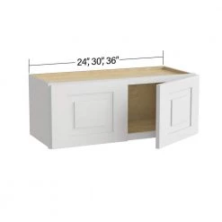 Home Decorators Collection Grayson Pacific White Plywood Shaker Stock Assembled Wall Kitchen Cabinet Soft Close 24 in. x 12 in. x 12 in.