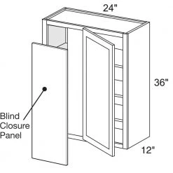 Home Decorators Collection Newport Assembled 27x36x12 in. Plywood Shaker Wall Blind Corner Kitchen Cabinet Soft Close Left in Painted Pacific White -Home Decorators Soldes pacific white home decorators collection assembled kitchen cabinets wbcu2736l npw c3 1000