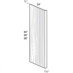 Home Decorators Collection Newport Assembled 1.5 in. x 96 in. x 24 in. Refrigerator End Panel in Pacific White -Home Decorators Soldes pacific white home decorators collection kitchen cabinet end panels rp1 596 pw c3 1000