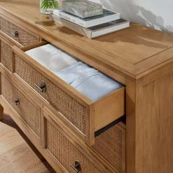 Home Decorators Collection Marsden Patina Finish 6-Drawer Cane Dresser (54 in W. X 36 in H.) -Home Decorators Soldes patina home decorators collection dressers 05614 445 eps free 1d 1000