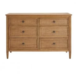 Home Decorators Collection Marsden Patina Finish 6-Drawer Cane Dresser (54 in W. X 36 in H.)