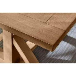 Home Decorators Collection Aberwood Patina Oak Finish Wood Rectangle Trestle Dining Table for 6 (78.75 in. L x 30 in. H) -Home Decorators Soldes patina home decorators collection kitchen dining tables dp18019 p 1f 1000