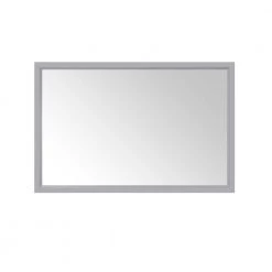 Home Decorators Collection Rockleigh 46.00 in. W x 30.00 in. H Framed Rectangular Bathroom Vanity Mirror in Pebble Grey
