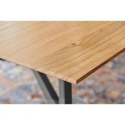 Home Decorators Collection Halford Pecan Brown Finish Rectangular Dining Table for 6 with Black Metal Base (68.9 in. L x 29.92 in. H) -Home Decorators Soldes pecan home decorators collection kitchen dining tables bt0302dfull 66 1000