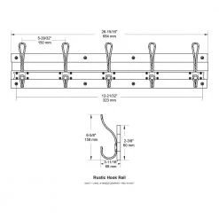 Home Decorators Collection 27 in. Rustic Pine and Distressed Brass Hook Rack -Home Decorators Soldes pine and antique brass home decorators collection hooks r36197h rpd u 4f 1000