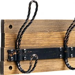 Home Decorators Collection 27 in. Rustic Pine and Distressed Brass Hook Rack -Home Decorators Soldes pine antique brass home decorators collection hooks r36197h rpd r 66 1000
