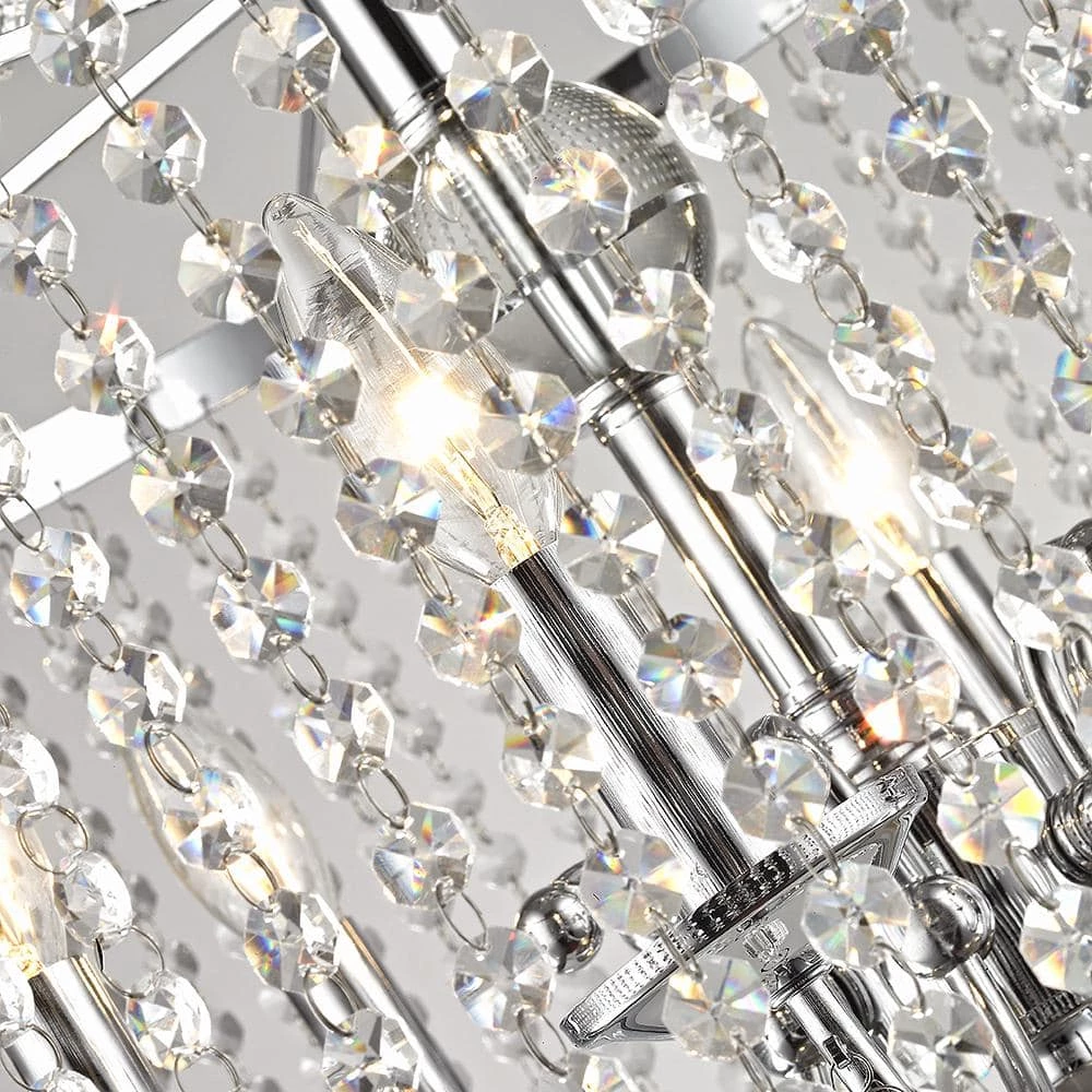Home Decorators Collection Calisitti 6-Light Polished Chrome Chandelier with K9 Crystal Dangles 10 Home Decorators Collection Calisitti 6-Light Polished Chrome Chandelier with K9 Crystal Dangles - Image 8