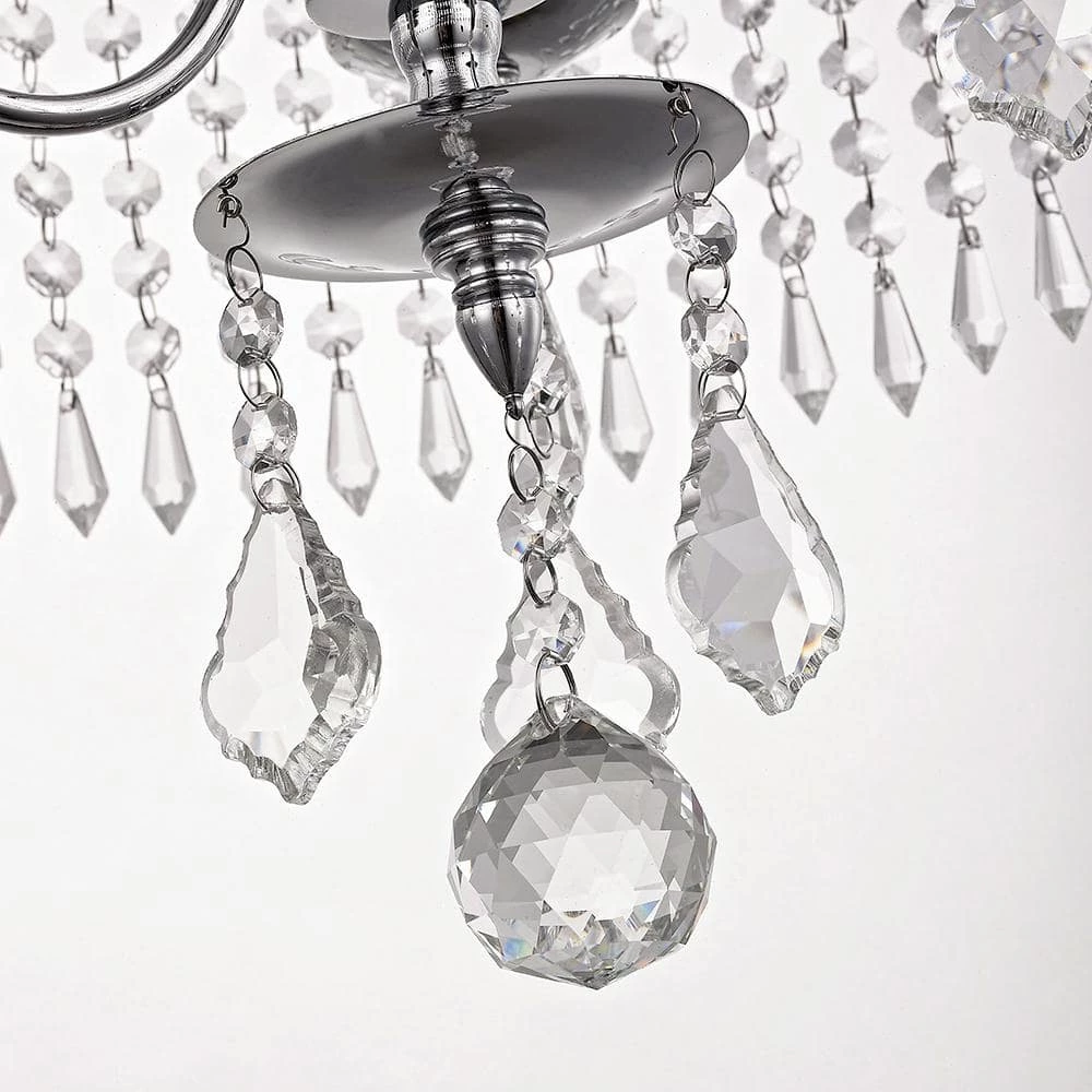Home Decorators Collection Calisitti 6-Light Polished Chrome Chandelier with K9 Crystal Dangles 6 Home Decorators Collection Calisitti 6-Light Polished Chrome Chandelier with K9 Crystal Dangles - Image 4