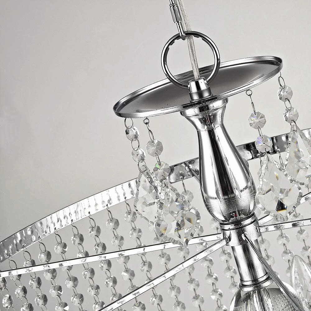 Home Decorators Collection Calisitti 6-Light Polished Chrome Chandelier with K9 Crystal Dangles 11 Home Decorators Collection Calisitti 6-Light Polished Chrome Chandelier with K9 Crystal Dangles - Image 9