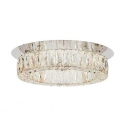 Home Decorators Collection Keighley Crystal 17.5-in. Polished Chrome Integrated LED Flush Mount Kitchen Ceiling Light Fixture -Home Decorators Soldes polished chrome home decorators collection flush mount lights cp 25117 c3 1000