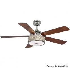 Home Decorators Collection Montclaire 52 in. LED Polished Nickel Ceiling Fan with Light Kit and Remote Control -Home Decorators Soldes polished nickel home decorators collection ceiling fans with lights 51859 40 1000