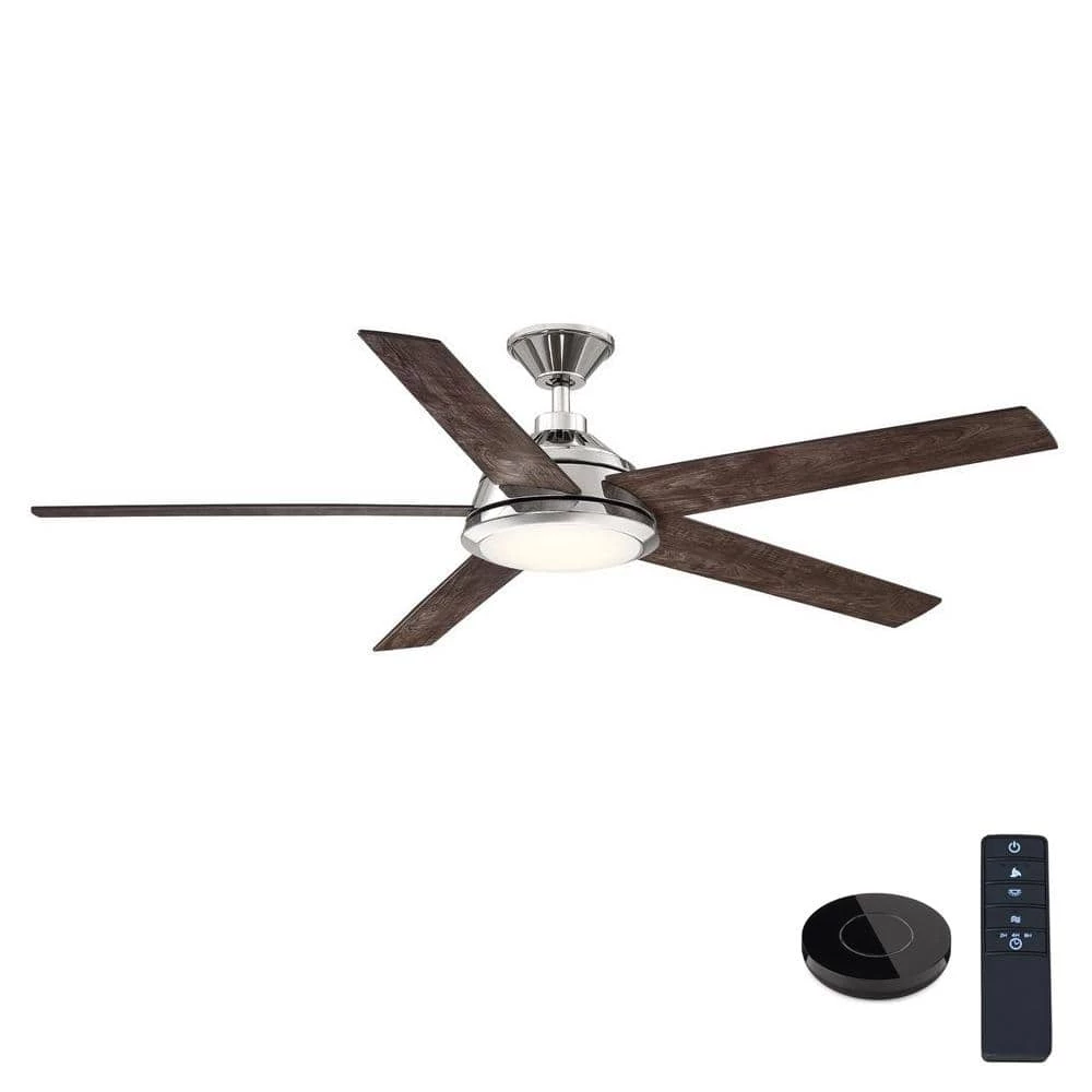Home Decorators Collection Haverbrook 60 in. LED Polished Nickel Ceiling Fan with Light and Remote Control works with Google and Alexa 3 Home Decorators Collection Haverbrook 60 in. LED Polished Nickel Ceiling Fan with Light and Remote Control works with Google and Alexa