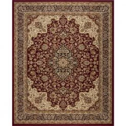 Home Decorators Collection Silk Road Red 8 ft. x 10 ft. Medallion Area Rug