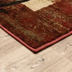 Home Decorators Collection Linwood Red 8 ft. x 10 ft. Border Area Rug -Home Decorators Soldes red home decorators collection area rugs 564224 1d 1000