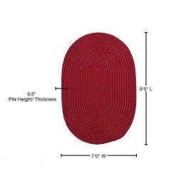 Home Decorators Collection Trends Red 7 ft. x 9 ft. Oval Braided Area Rug -Home Decorators Soldes red home decorators collection area rugs br72r084x108 76 1000