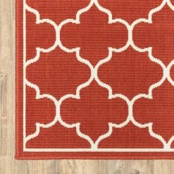 Home Decorators Collection Valley Red 8 ft. x 11 ft. Indoor/Outdoor Area Rug -Home Decorators Soldes red home decorators collection outdoor rugs 9525850110 1d 1000