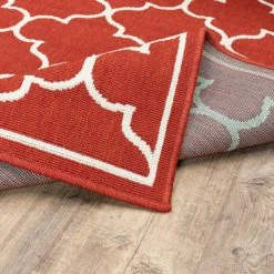 Home Decorators Collection Valley Red 8 ft. x 11 ft. Indoor/Outdoor Area Rug -Home Decorators Soldes red home decorators collection outdoor rugs 9525850110 c3 1000