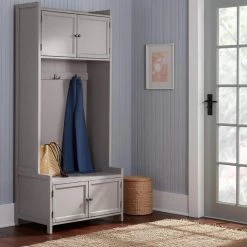 Home Decorators Collection Wolcott Riverbed Brown Wood Hall Tree with Bench and Storage (32 in. W x 72 in. H) 10 Home Decorators Collection Wolcott Riverbed Brown Wood Hall Tree with Bench and Storage (32 in. W x 72 in. H) -Home Decorators Soldes riverbed home decorators collection hall trees sk19321a r 40 1000