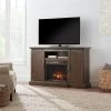 Home Decorators Collection Chastain 56 in. Freestanding Media Console Electric Fireplace TV Stand with Sliding Barn Door in Rustic Walnut -Home Decorators Soldes rustic walnut home decorators collection fireplace tv stands 118090 64 1000