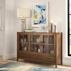 Home Decorators Collection Woodlin Sable Brown Buffet with Glass Door -Home Decorators Soldes sable home decorators collection sideboards buffet tables sk16945r1 c3 1000