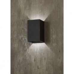 Home Decorators Collection Greeleyville 1-Light Sand Black Outdoor Integrated LED Wall Lantern Sconce -Home Decorators Soldes sand black home decorators collection outdoor sconces 23751 44 1000