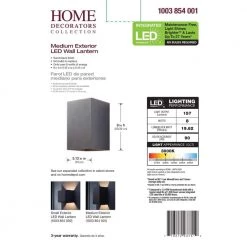 Home Decorators Collection Greeleyville 1-Light Sand Black Outdoor Integrated LED Wall Lantern Sconce -Home Decorators Soldes sand black home decorators collection outdoor sconces 23751 4f 1000