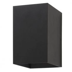 Home Decorators Collection Greeleyville 1-Light Sand Black Outdoor Integrated LED Wall Lantern Sconce