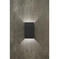 Home Decorators Collection Greeleyville 1-Light Sand Black Outdoor Integrated LED Wall Lantern Sconce -Home Decorators Soldes sand black home decorators collection outdoor sconces 23751 fa 1000