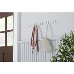 Home Decorators Collection 1-13/16 in. Satin Nickel Wall Hook (6-Pack) -Home Decorators Soldes satin nickel home decorators collection hooks 63097 31 1000