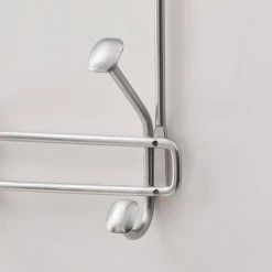 Home Decorators Collection Adjustable Over- The -Door 16 in. Satin Nickel Hook Rack with 4 Hooks -Home Decorators Soldes satin nickel home decorators collection hooks 64271 1f 1000