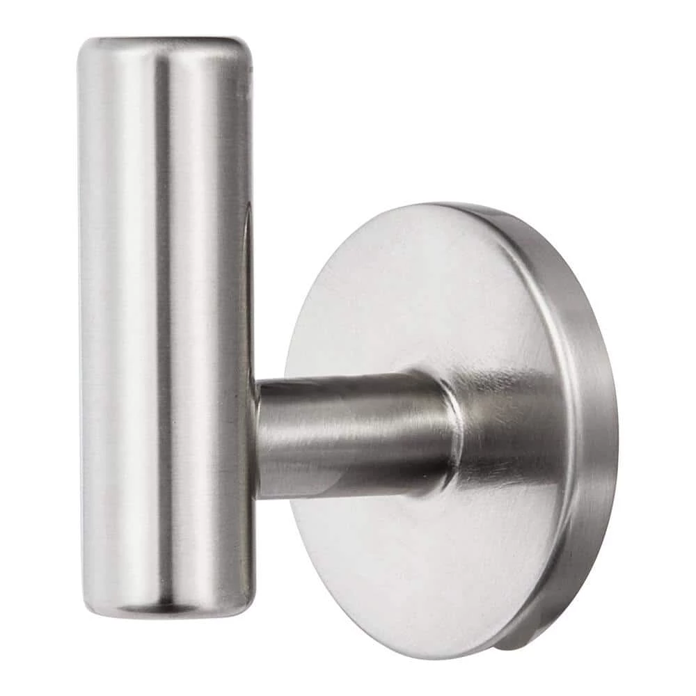 Home Decorators Collection 2-1/32 in. Satin Nickel Single Post Wall Hooks (6-Pack) 4 Home Decorators Collection 2-1/32 in. Satin Nickel Single Post Wall Hooks (6-Pack) - Image 2