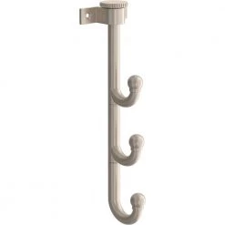 Home Decorators Collection 10 in. Satin Nickel Triple Prong Swivel Hook