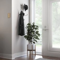 Home Decorators Collection 27 in. L Satin Nickel Vertical Metal Hook Rail -Home Decorators Soldes satin nickel home decorators collection hooks r43560h sn u a0 1000