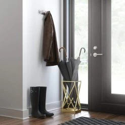 Home Decorators Collection 10 in. L Satin Nickel Metal Round Post Hook Rail -Home Decorators Soldes satin nickel home decorators collection hooks r43937h sn u a0 1000