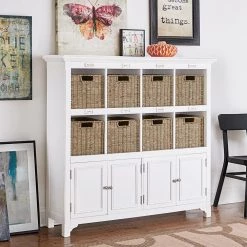 Home Decorators Collection 10.5 in. H x 11 in. W x 11 in. D Brown Wicker Cube Storage Bin 3-Pack -Home Decorators Soldes seagrass home decorators collection cube storage bins 4082500950 1d 1000