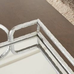 Home Decorators Collection Silver Hammered Metal Decorative Rectangle Mirror Tray -Home Decorators Soldes silver home decorators collection decorative trays p156067 1xx 1d 1000