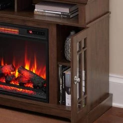 Home Decorators Collection Canteridge 47 in. Media Console Electric Fireplace for TVs up to 55 in. in Simply Brown -Home Decorators Soldes simply brown home decorators collection fireplace tv stands 147519 a 77 1000