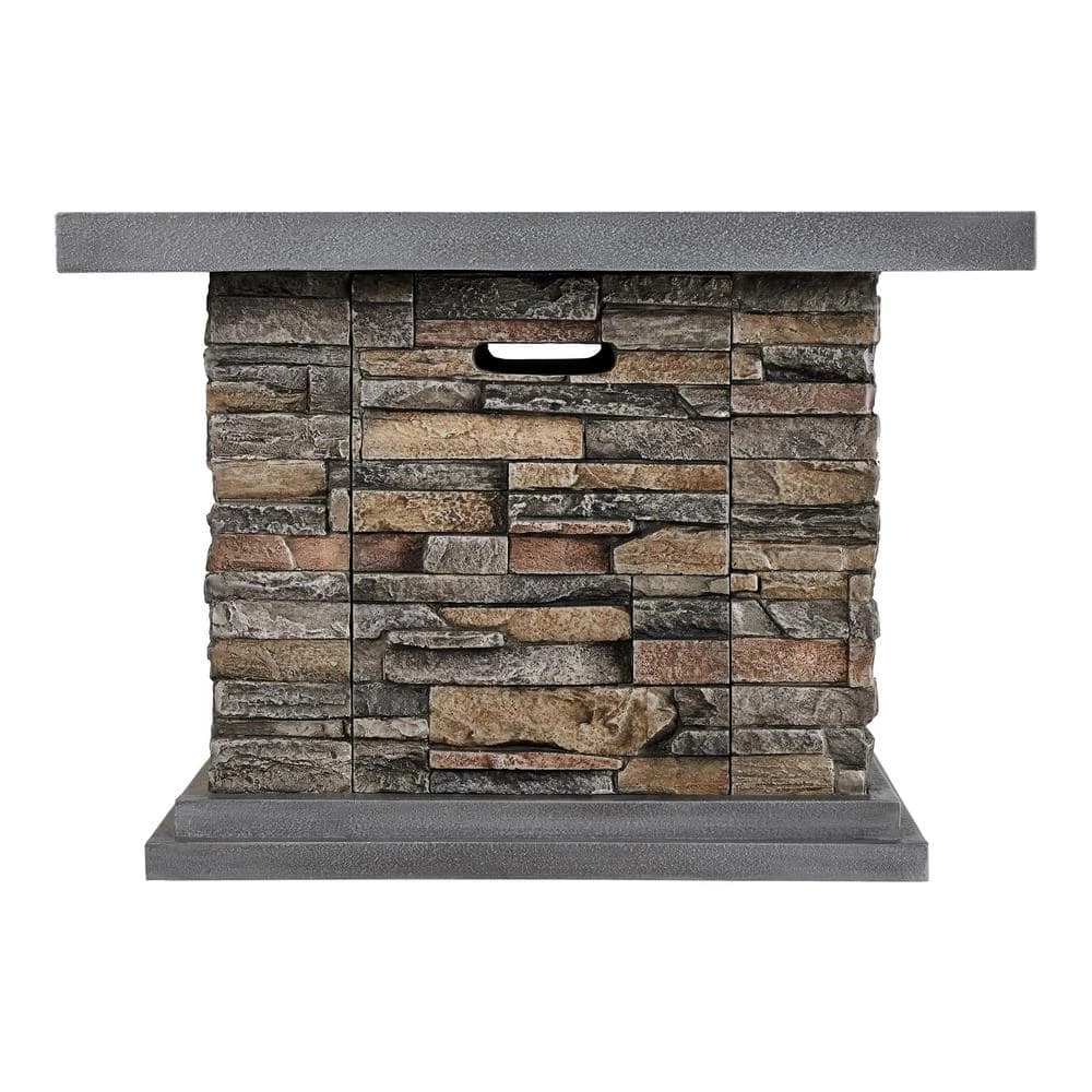 Home Decorators Collection 34 in. x 24 in. Envirostone Propane Gas Brown Fire Pit with Lava Rocks 11 Home Decorators Collection 34 in. x 24 in. Envirostone Propane Gas Brown Fire Pit with Lava Rocks - Image 9