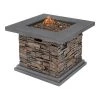 Home Decorators Collection 34 in. x 24 in. Envirostone Propane Gas Brown Fire Pit with Lava Rocks -Home Decorators Soldes slate home decorators collection gas fire pits 52469 64 1000