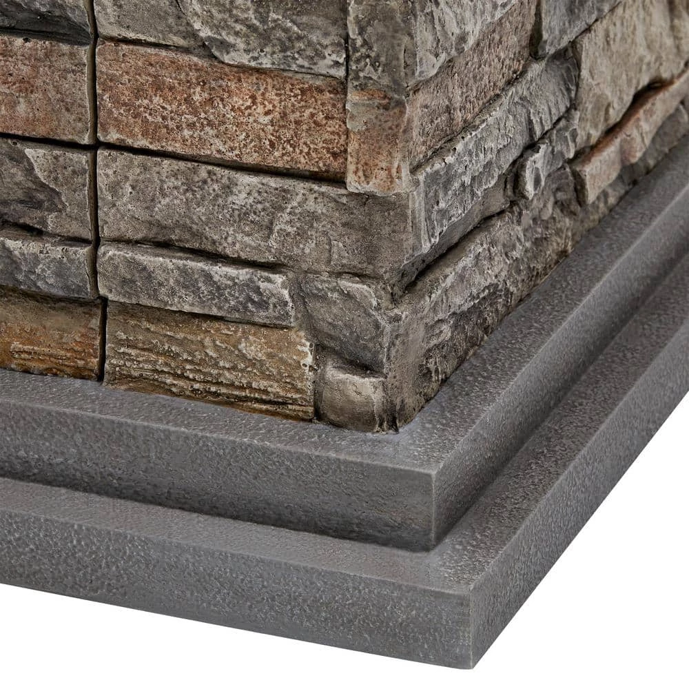 Home Decorators Collection 34 in. x 24 in. Envirostone Propane Gas Brown Fire Pit with Lava Rocks 9 Home Decorators Collection 34 in. x 24 in. Envirostone Propane Gas Brown Fire Pit with Lava Rocks - Image 7