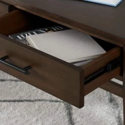 Home Decorators Collection Bellamy 42 in. Smoke Large Rectangle Wood Coffee Table with 2-Drawers -Home Decorators Soldes smoke home decorators collection coffee tables sk19345g1 s 66 1000