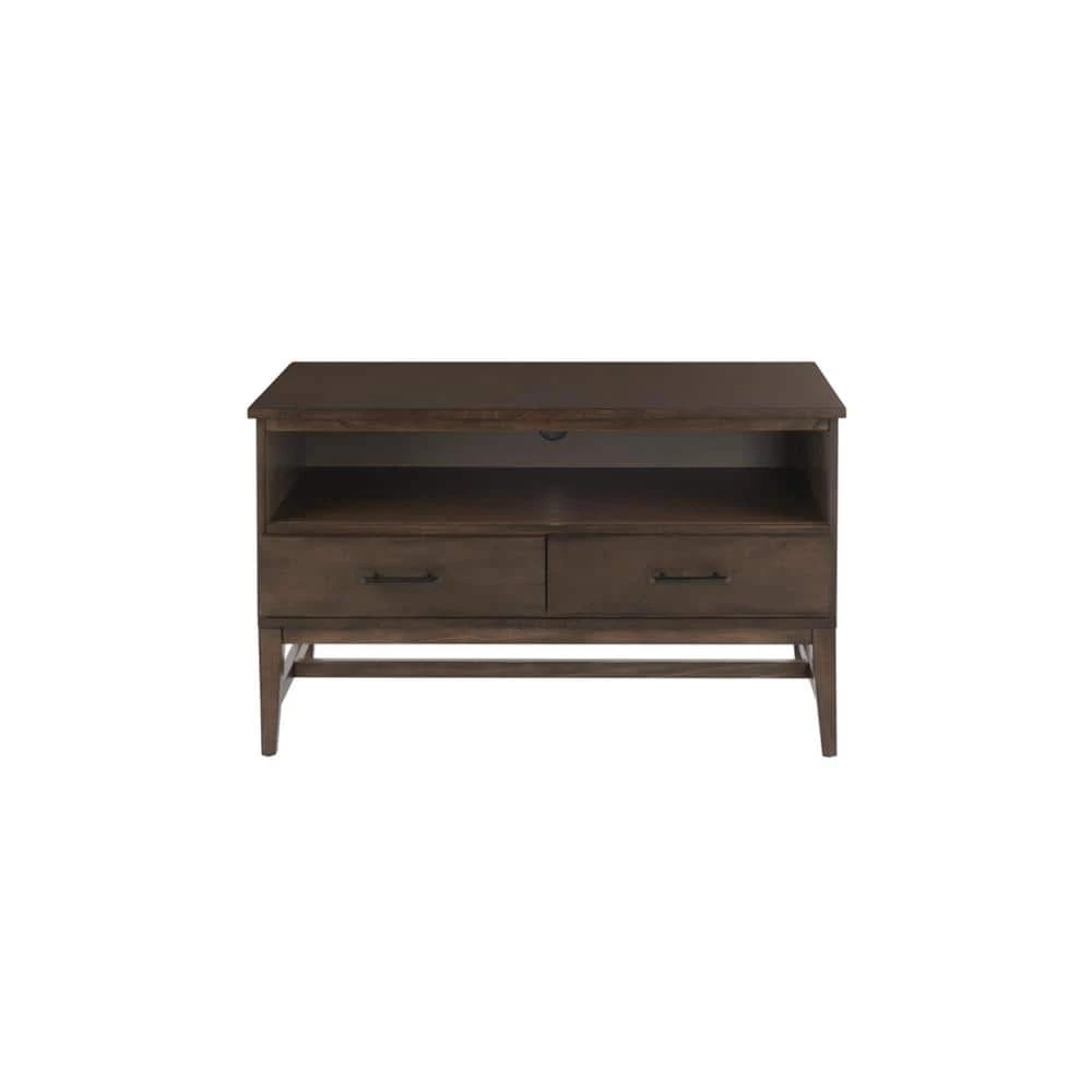 Home Decorators Collection Bellamy Smoke Brown Wood 2 Drawer TV Stand with Cord Management (42 in. W x 25 in. H) 3 Home Decorators Collection Bellamy Smoke Brown Wood 2 Drawer TV Stand with Cord Management (42 in. W x 25 in. H)