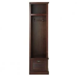 Home Decorators Collection Shutter Modular Smokey Brown Open Right Locker (74 in. H x 20 in. W x 18 in. D)