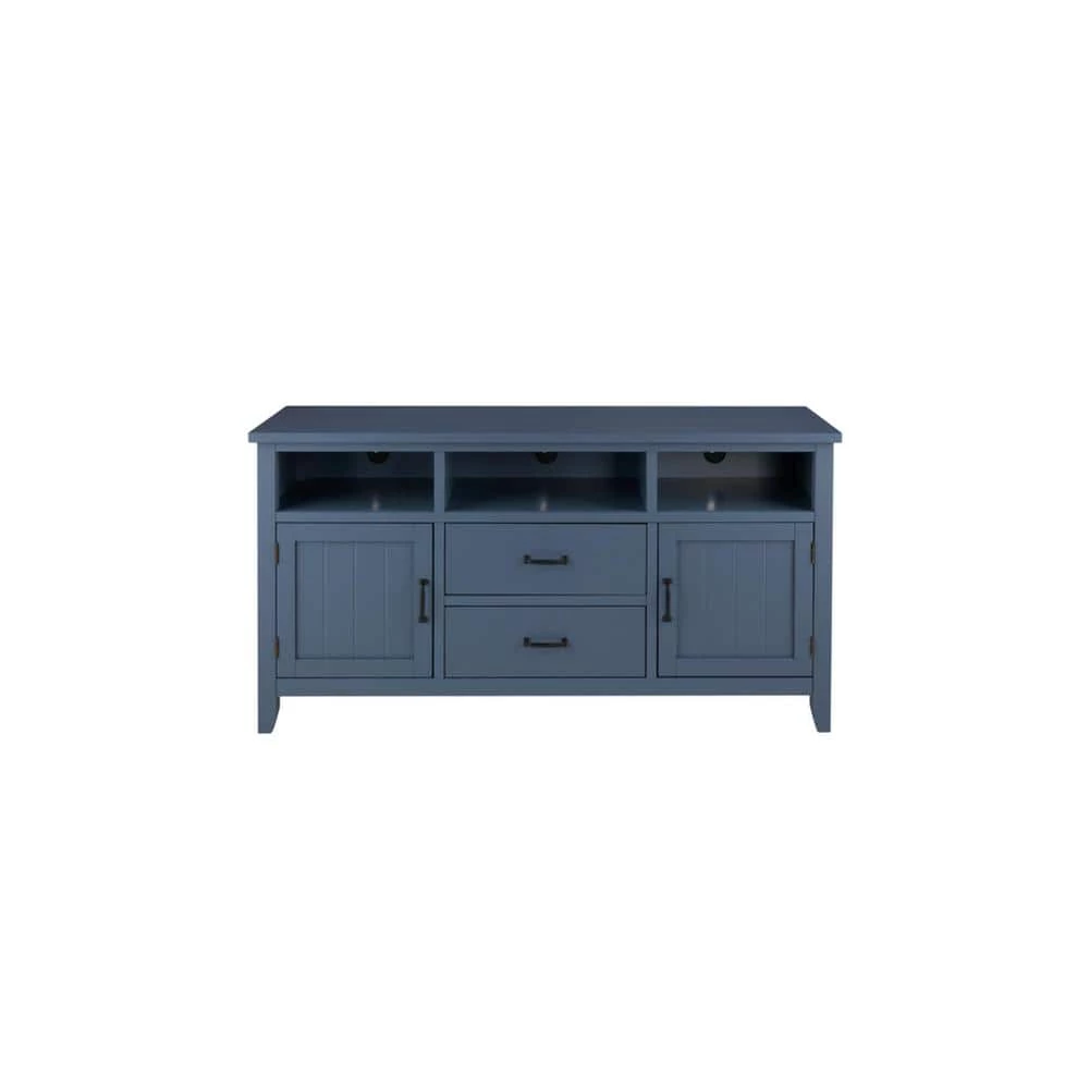 Home Decorators Collection Whitford Steel Blue Wood TV Stand with Two Doors and Two Drawers (58 in. W x 30 in. H) 3 Home Decorators Collection Whitford Steel Blue Wood TV Stand with Two Doors and Two Drawers (58 in. W x 30 in. H)