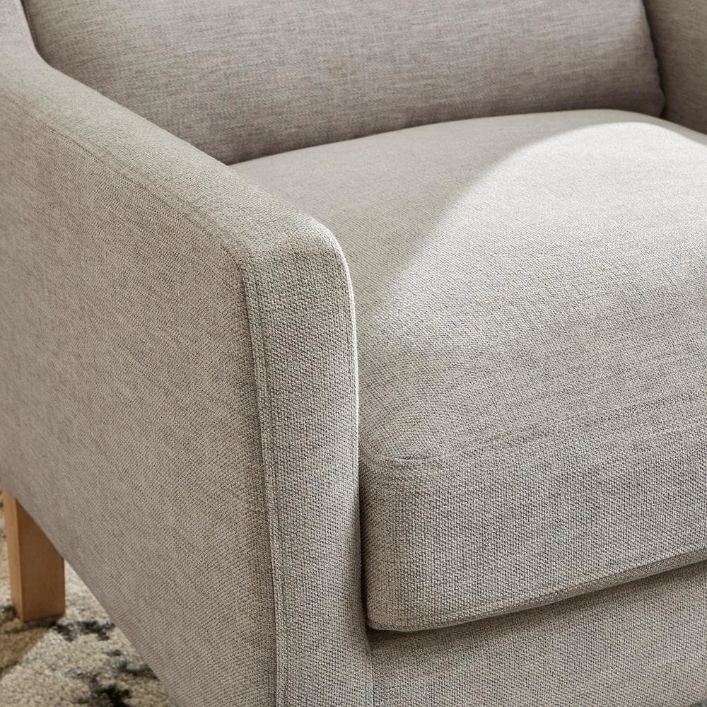 Home Decorators Collection Latham Stone Gray Upholstered Accent Chair 6 Home Decorators Collection Latham Stone Gray Upholstered Accent Chair - Image 4