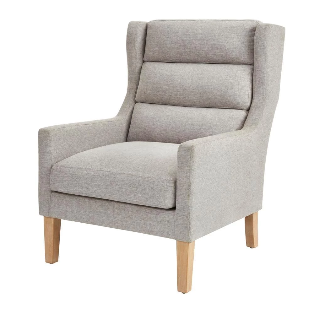 Home Decorators Collection Latham Stone Gray Upholstered Accent Chair 4 Home Decorators Collection Latham Stone Gray Upholstered Accent Chair - Image 2