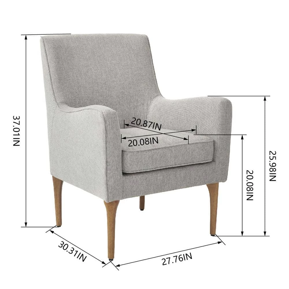 Home Decorators Collection Greenlee Stone Gray Upholstered Accent Chair 13 Home Decorators Collection Greenlee Stone Gray Upholstered Accent Chair - Image 11