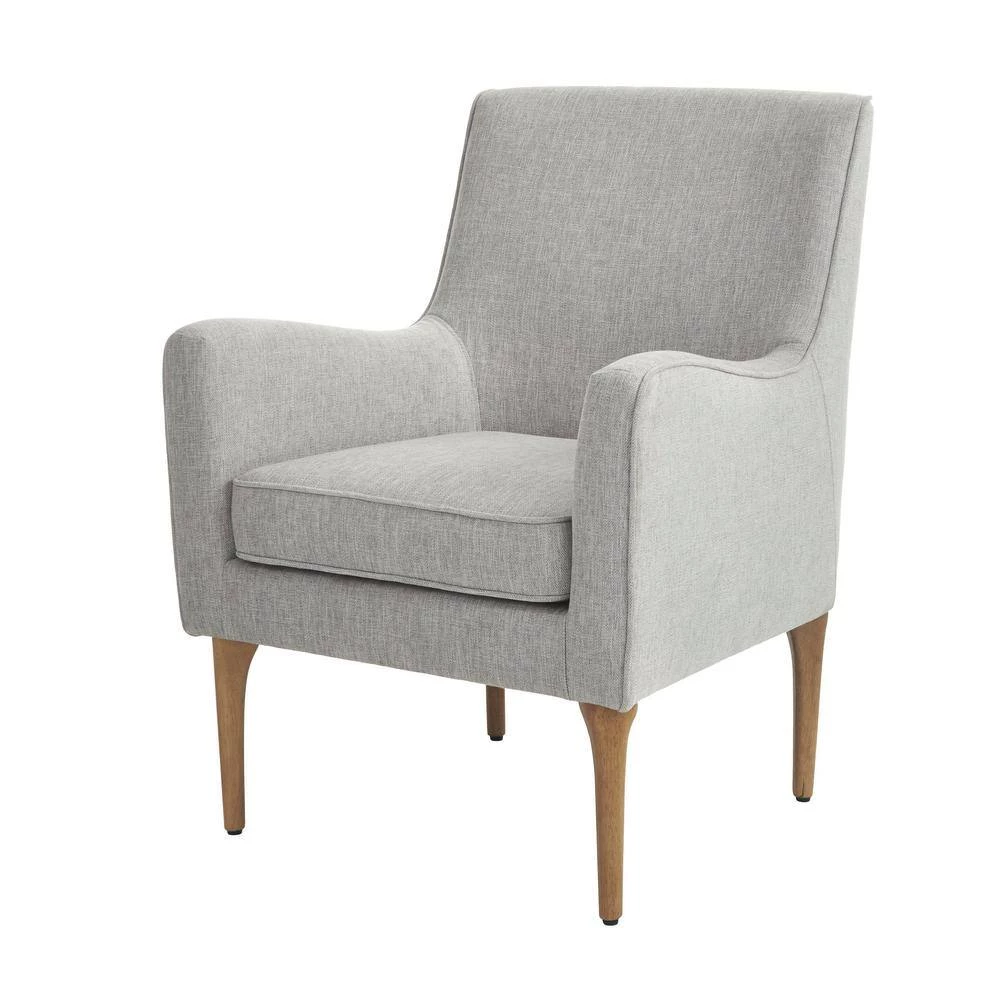 Home Decorators Collection Greenlee Stone Gray Upholstered Accent Chair 4 Home Decorators Collection Greenlee Stone Gray Upholstered Accent Chair - Image 2