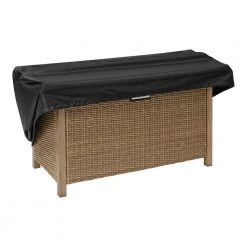 Home Decorators Collection Anaheim 49 in. x 25 in. Aluminum and Stainless Steel Tan Gas Fire Pit with Wood-Look tile Top -Home Decorators Soldes tan home decorators collection gas fire pits 2388fp 2 1f 1000